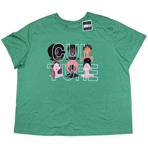 NWT Target Black History Month Size 3X Green "Culture" Graphic Tee